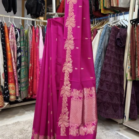 Banarasi Saga Saree – Pink