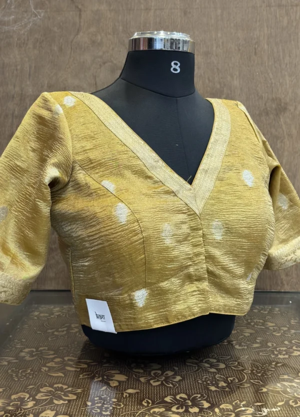 Golden Glow Tissue Silk Blouse