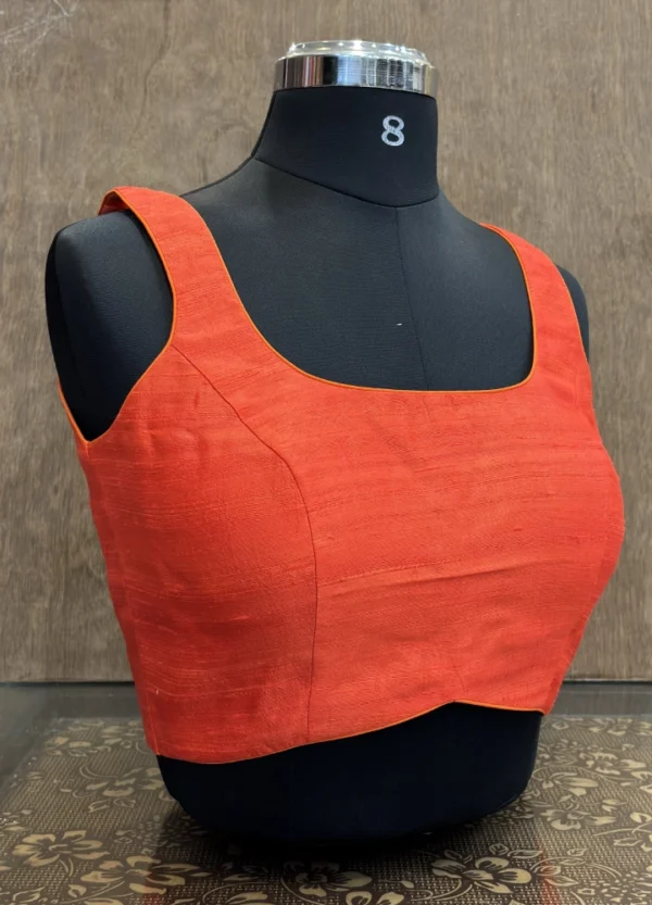 Flame Raw Silk Blouse
