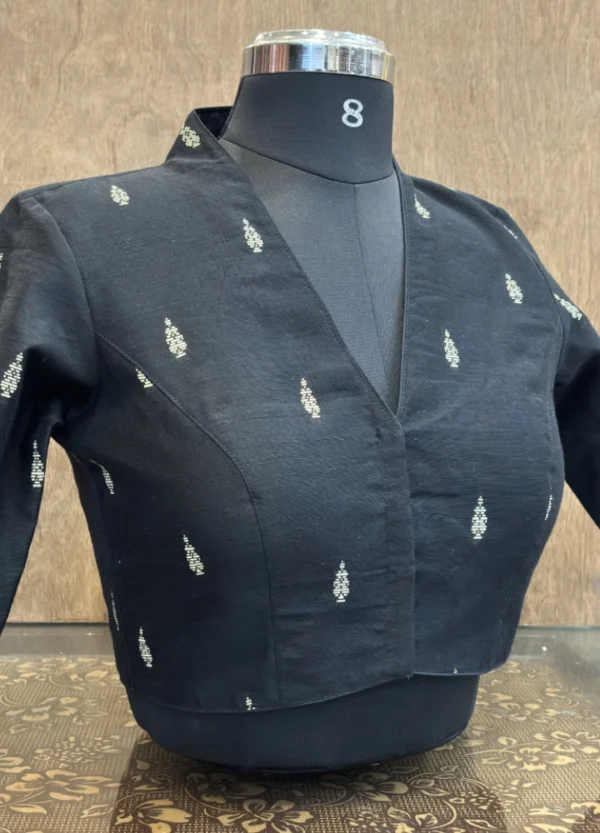 Butta Pure Black Cotton Blouse