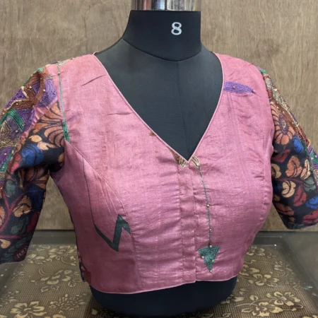 Cut Work Tussar Silk Blouse
