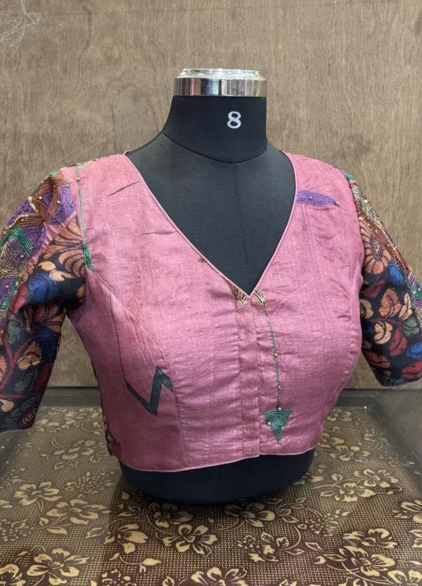 Cut Work Tussar Silk Blouse