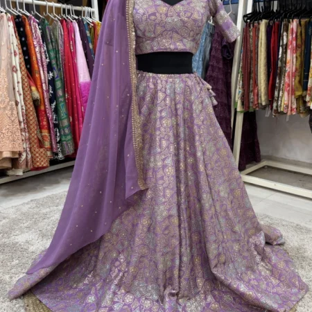 Zari Tissue Sequin Lehenga