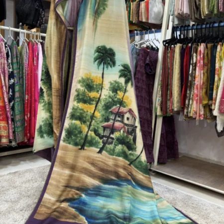 Silk Kala Soft Tussar Saree with Digital Print
