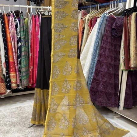 Sun & Ink Chanderi Hand Block Saree