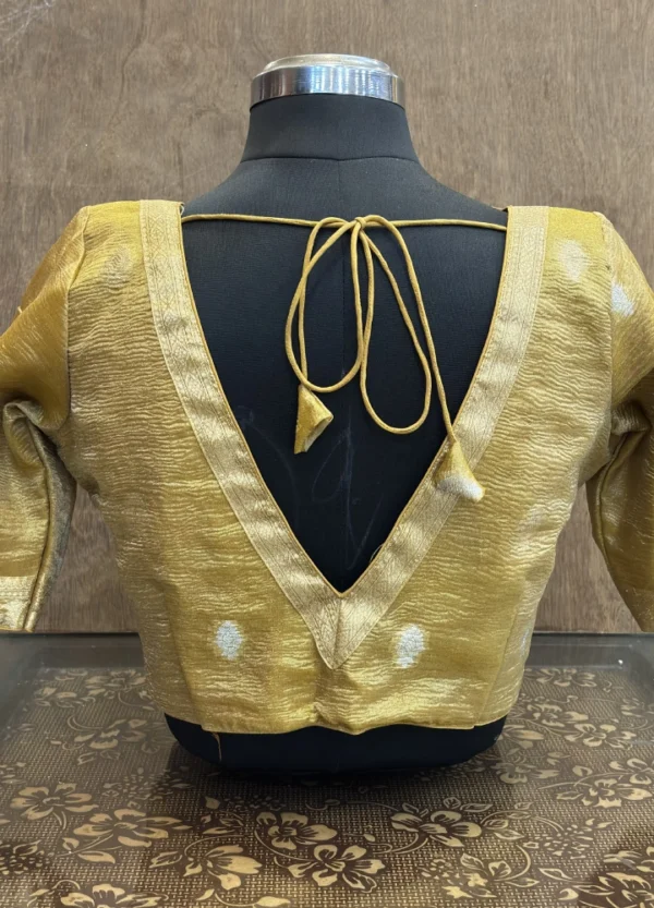 Golden Glow Tissue Silk Blouse - Image 2