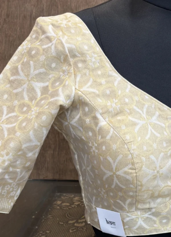 Golden Jamdani Glow Blouse - Image 2