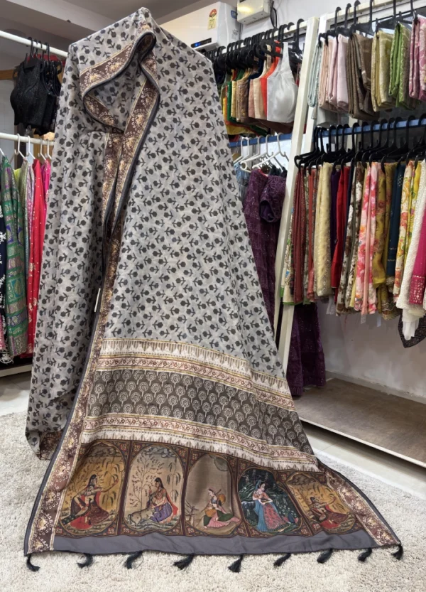 Modern Muse Semi Tussar Digital Print Saree