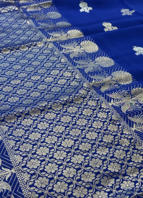 Banarasi Saga Saree – Blue - Image 2