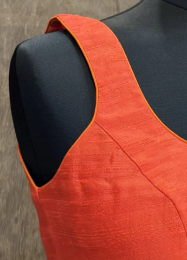 Flame Raw Silk Blouse - Image 2