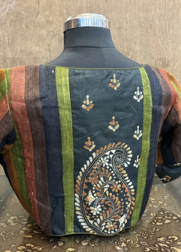 Embroidered Ghicha Silk Blouse - Image 3