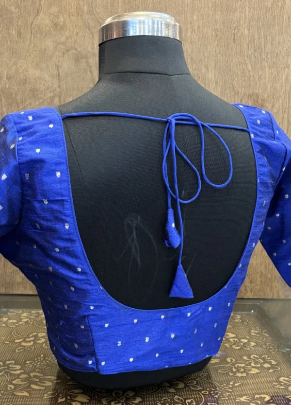 Regal Gold Butta Silk Blouse - Image 3