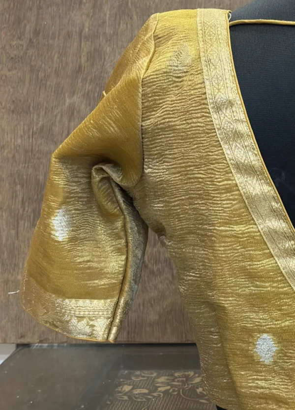 Golden Glow Tissue Silk Blouse - Image 3