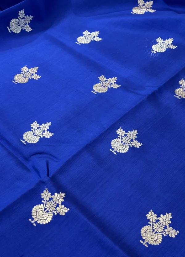 Banarasi Saga Saree – Blue - Image 4