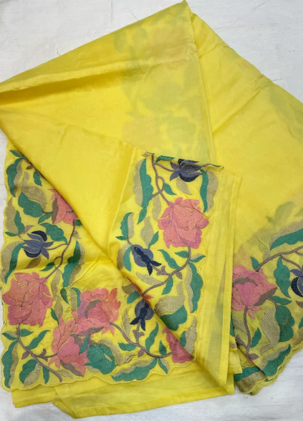 Gulmohar_Drapes_Yellow_Floral_Saree